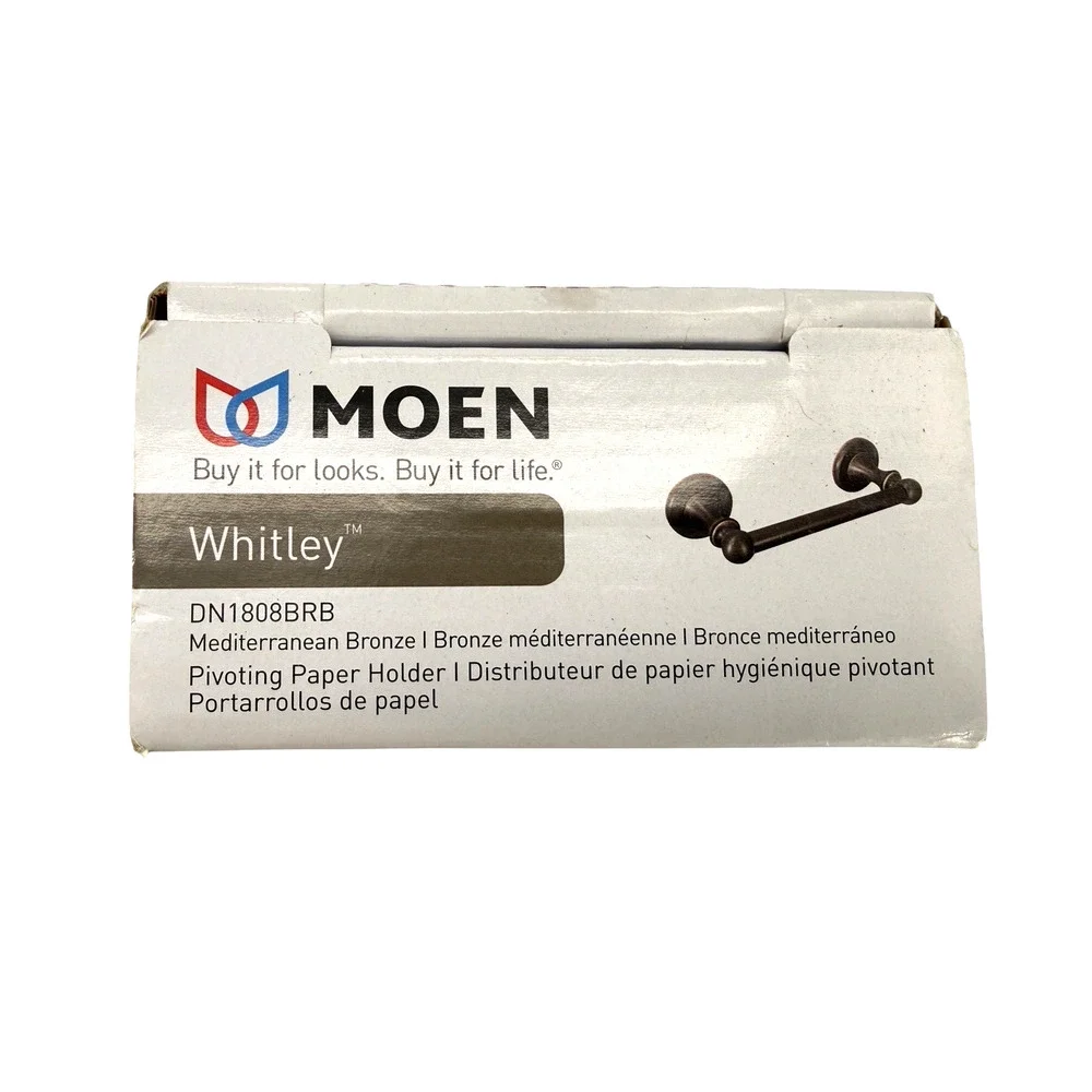 MOEN Whitley Mediterranean Bronze Pivoting Toilet Paper Holder DN1808BRB, NEW